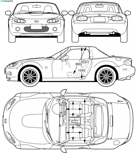 2006 Mazda MX-5 Cabriolet blueprint